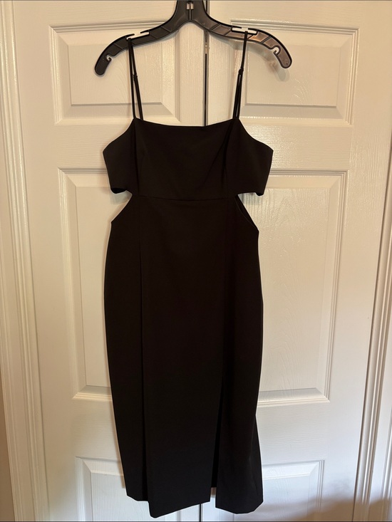 Gianni Bini Dresses & Skirts - Gianni Bini Black Side Cutout Midi Dress with Spaghetti Straps